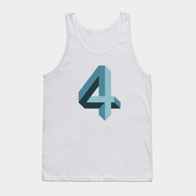 LUCKY NUMBER 4 Tank Top by bembureda